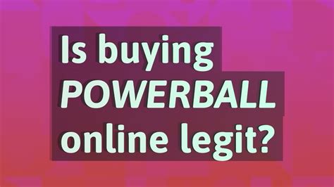 is powerball online legit.